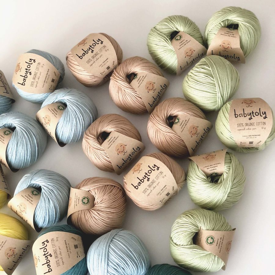 Hello DK Cotton Yarn, Amigurumi Yarn, Punch Needle Yarn, Crochet Yarn,  ECO-CERT Organic Cotton Yarn 