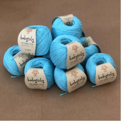 5pcs * 50g Natural 100% Organic Cotton 8# Lace Yarn for Knitting DIY Woven  Craft Baby Health Crochet Thread (Color : 8017)