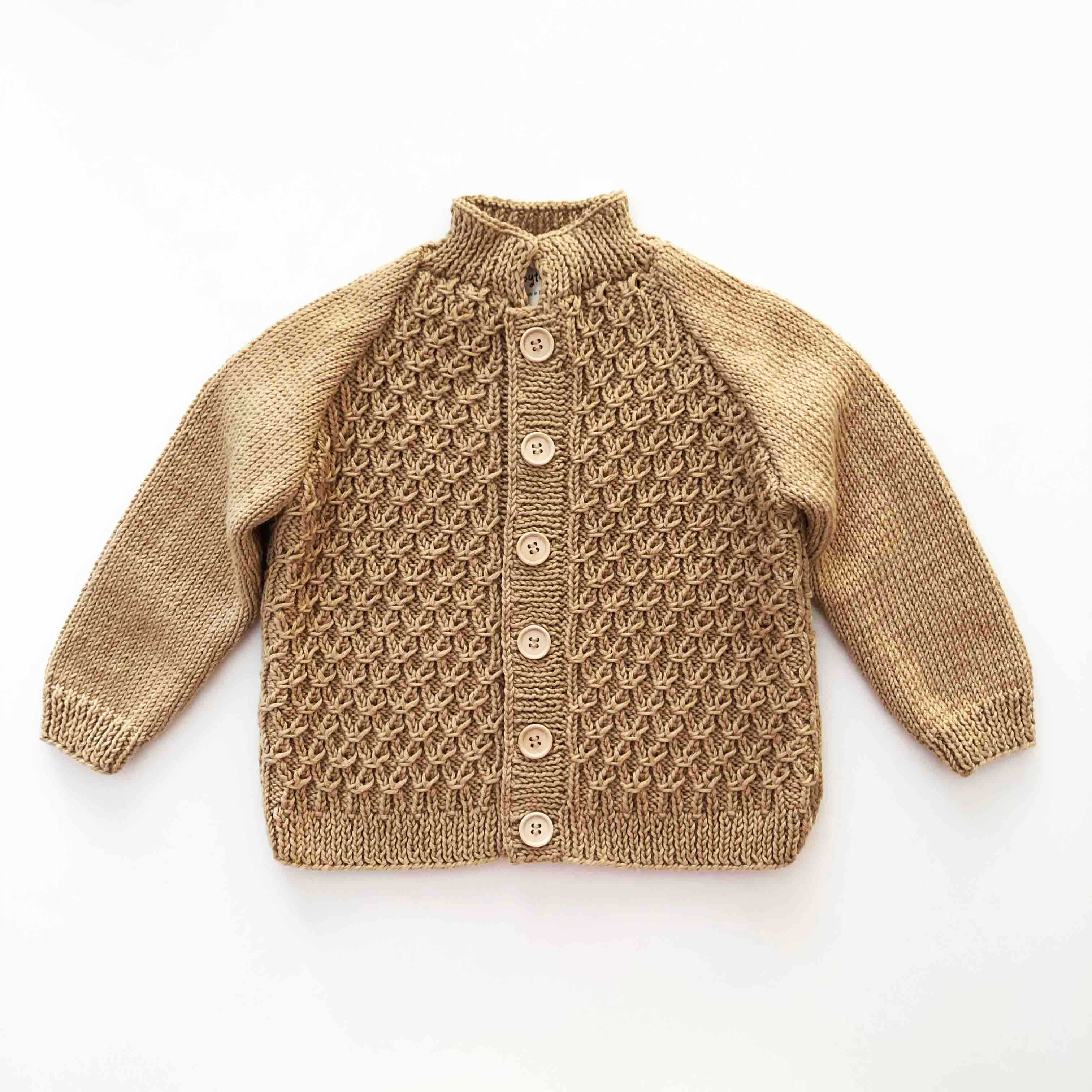 Honeycomb Cardigan - Honey, Mint, Natural, Golden Brown